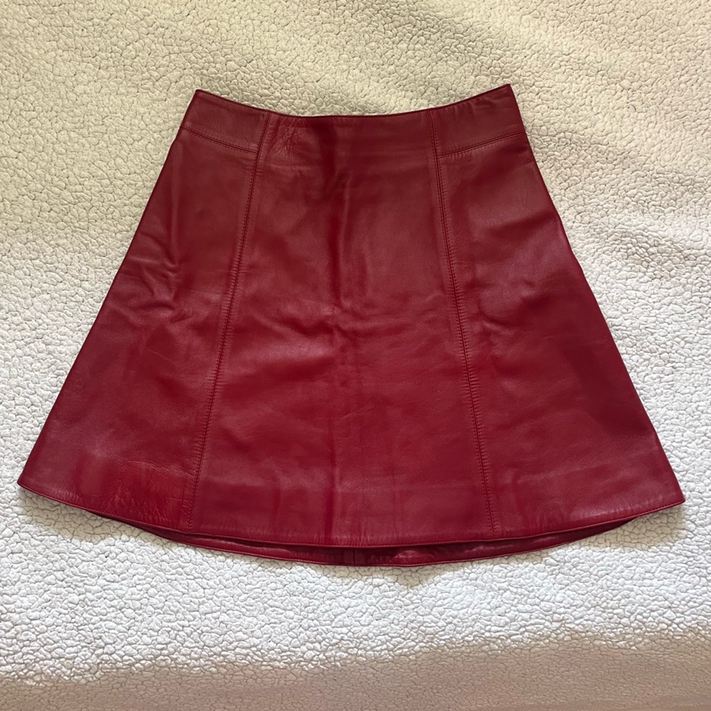 Red Leather Skirt